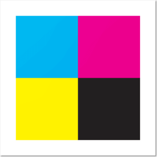 CMYK Grid Posters and Art